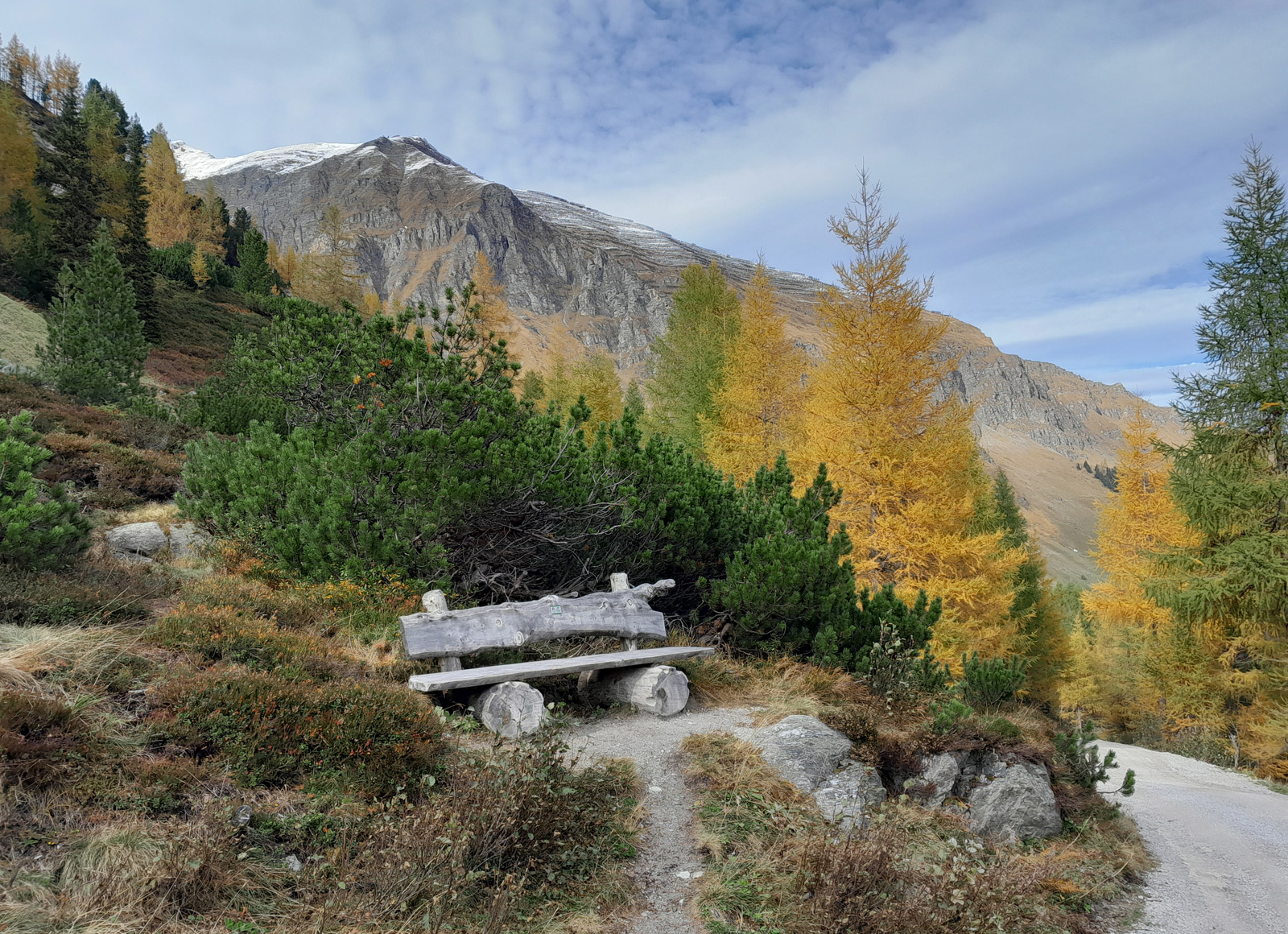 Bankl am Wanderweg im Tuxertal beim Gletscher Aktiv Hotel in Hintertux Tux am Hintertuxer Gletscher